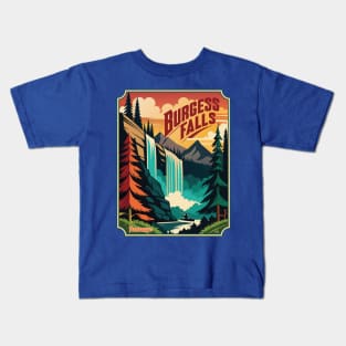 Retro Burgess Falls Kayaking Kids T-Shirt